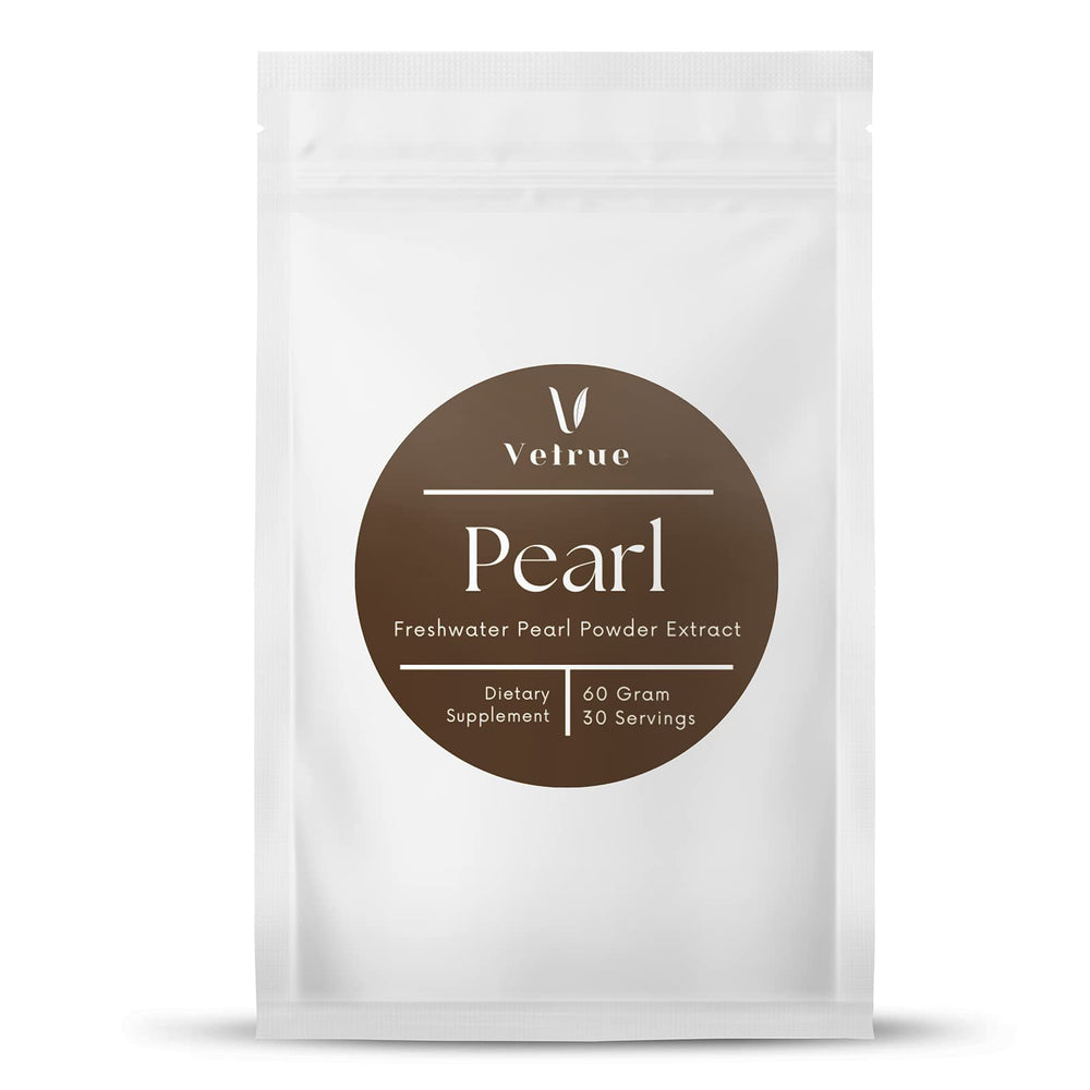 Front view of Vetrue Pure Pearl Powder jar