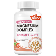 VEV DeepCalm Magnesium Complex for Women bottle with 120 vegan capsules