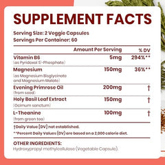 Close-up of magnesium malate and glycinate on the product label