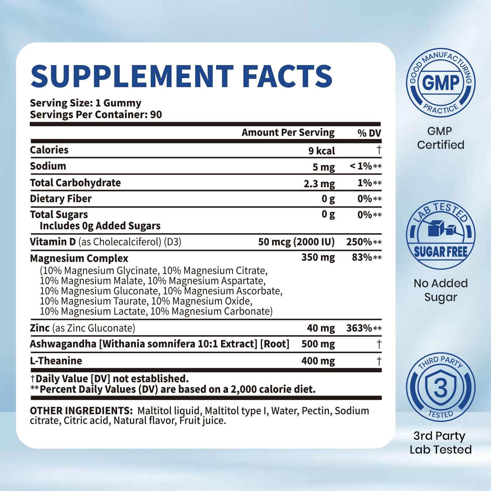 Close-up of a VEV magnesium glycinate gummy