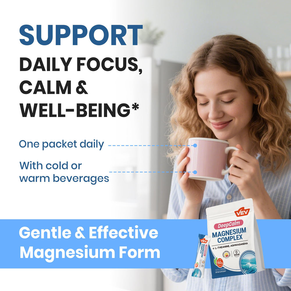 Single-serve stick packs for VEV Magnesium Complex for Women