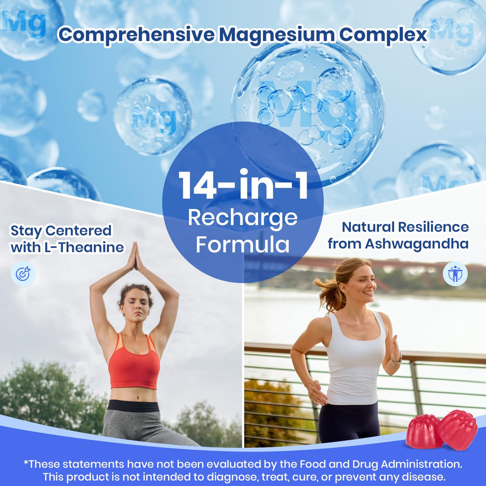 Gummies highlighting Ashwagandha and zinc ingredients