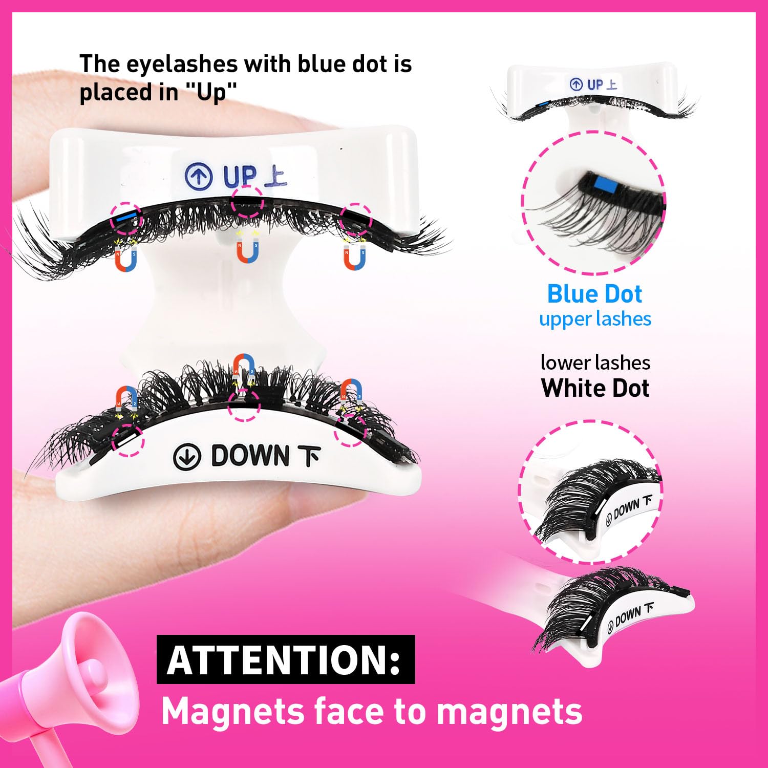 Vevela eyelash applicator tool for quick magnetic lash application