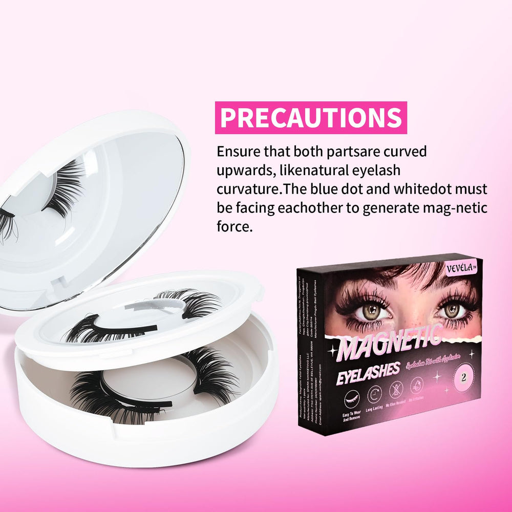 Closeup of Vevela magnetic lash band showing natural-looking hold.