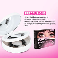 Closeup of Vevela magnetic lash band showing natural-looking hold.