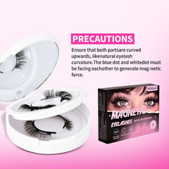 Vevela magnetic lashes with applicator close-up, showing precise snap-on use.