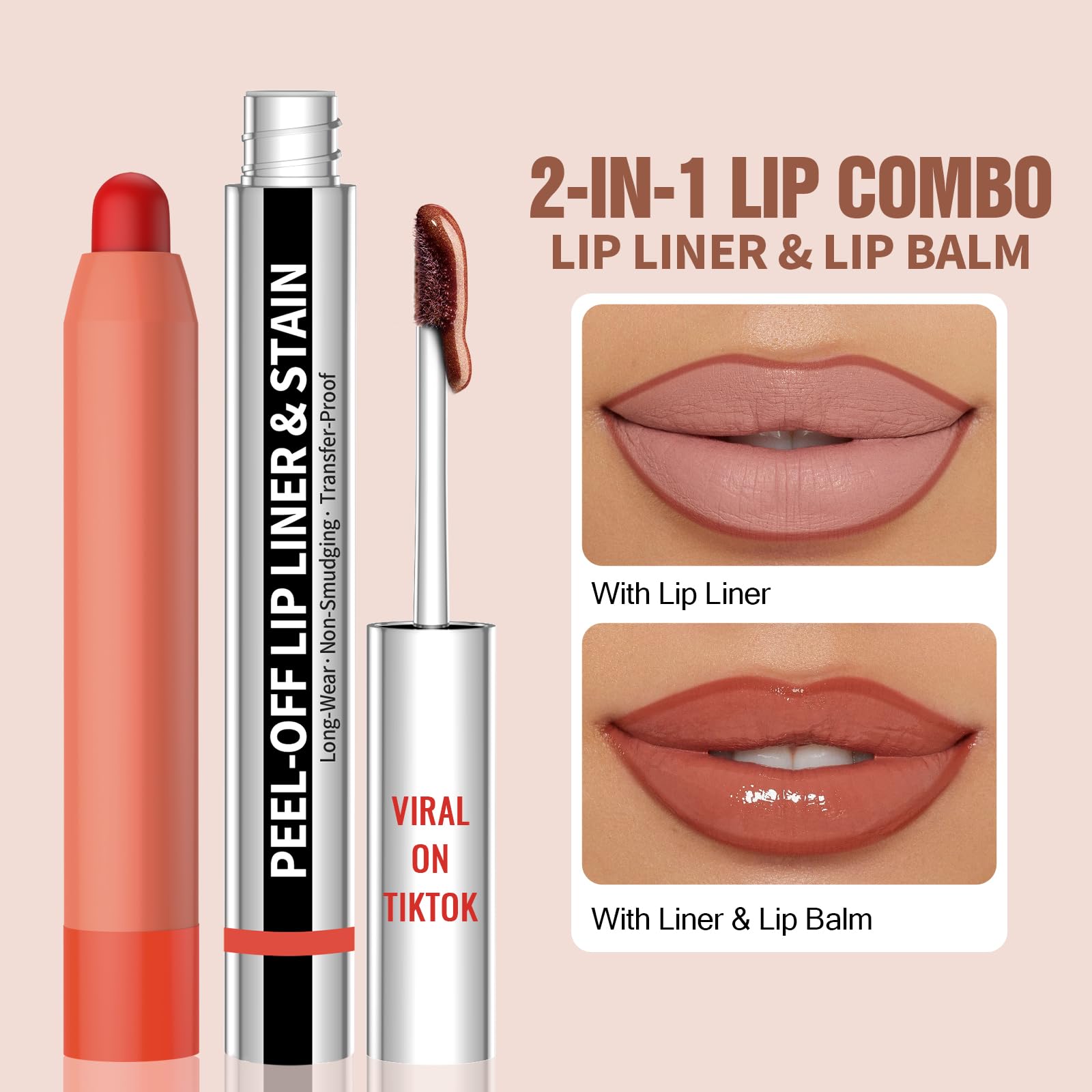 Vevivia lip stain application brush enables precise lip lining and clean edges