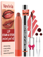 Vevivia Lip Stain Set packaging highlights premium cocoa-toned box for gifting