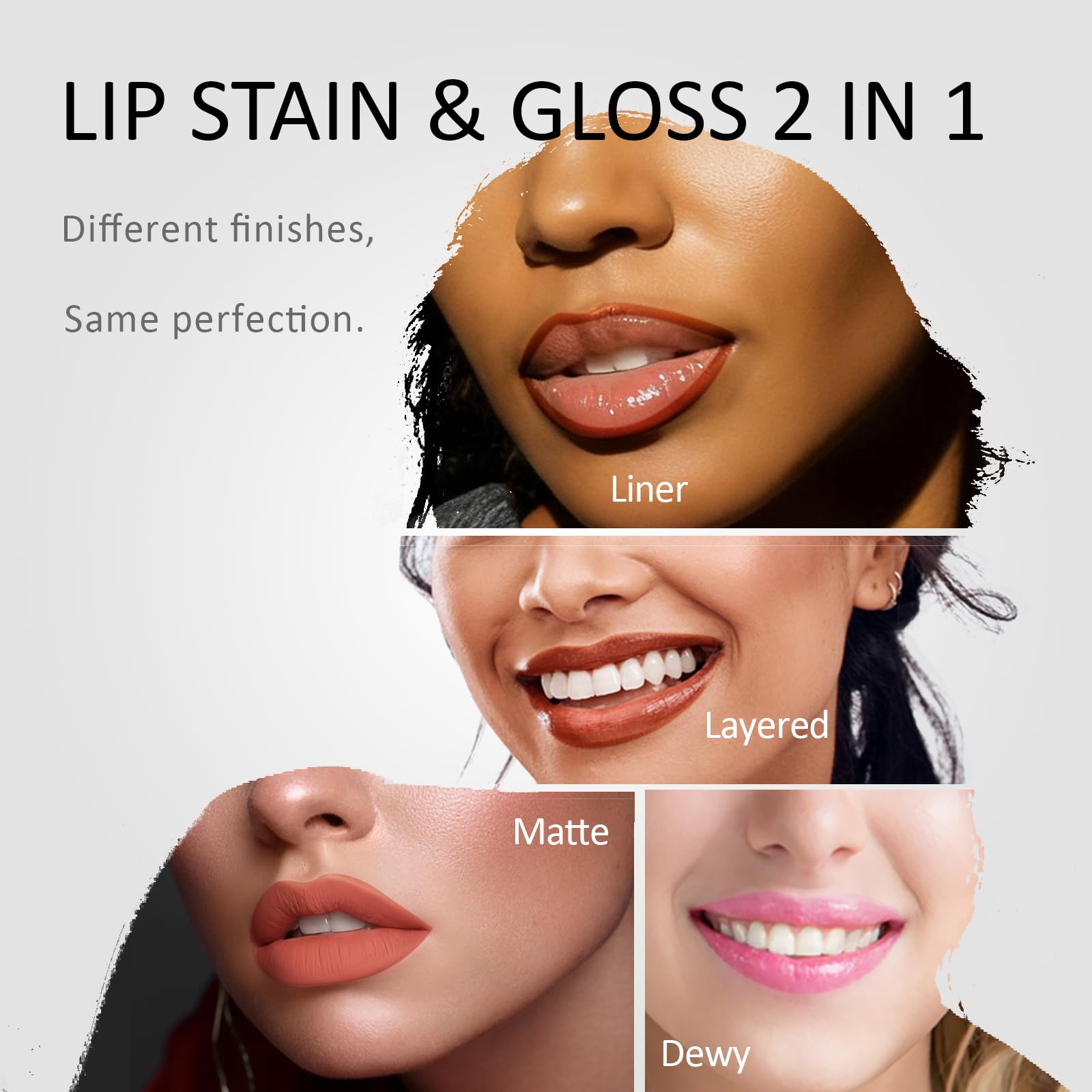 Vevivia Lip Stain waterproof smudge close-up, color stays through meals.