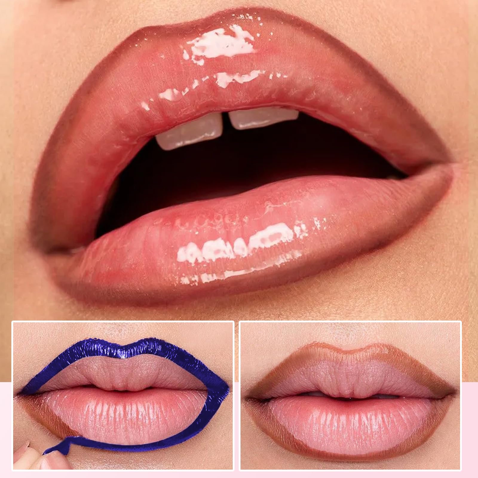 Vevivia waterproof-smudge-proof finish on lips highlights durable shine.