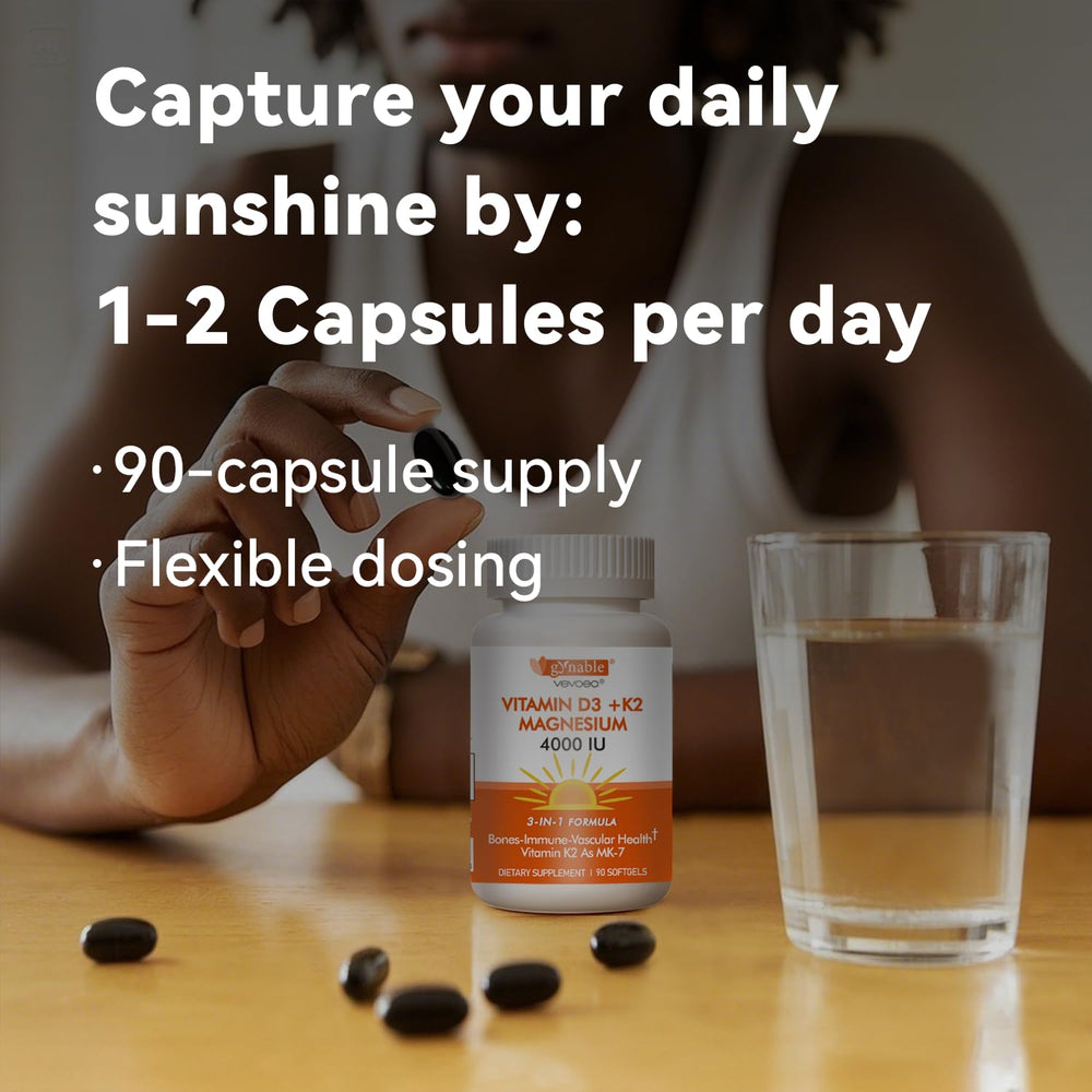Whole-family dosing guide for Vevoec Vitamin D3 K2 Magnesium softgels