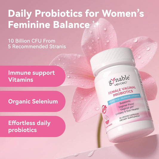 Gynable probiotic capsule close-up