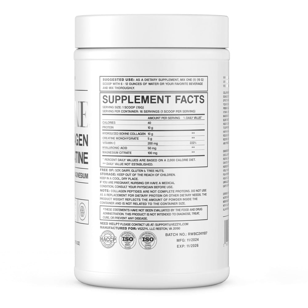 Vitamin C bottle for Vezzyl Collatine