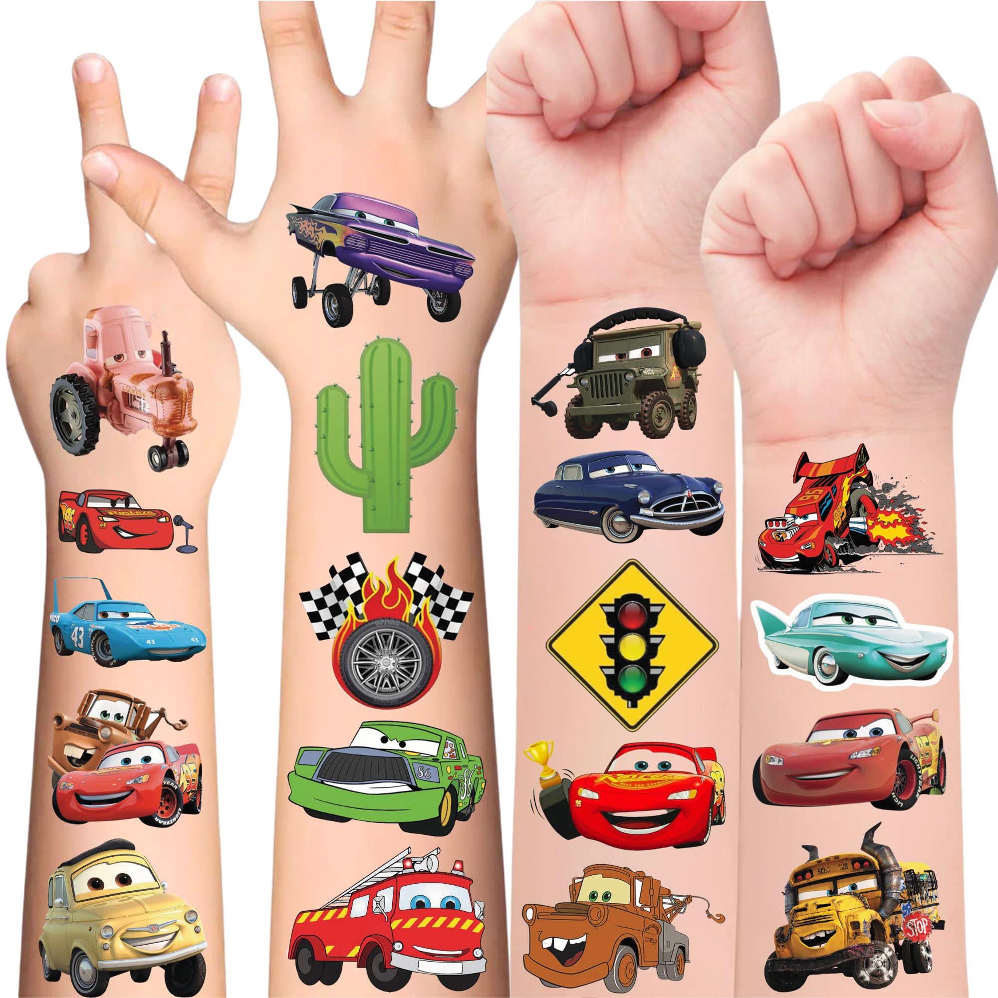 VGRANHMAZ racing car tattoo designs, 58 patterns, perfect party favors.