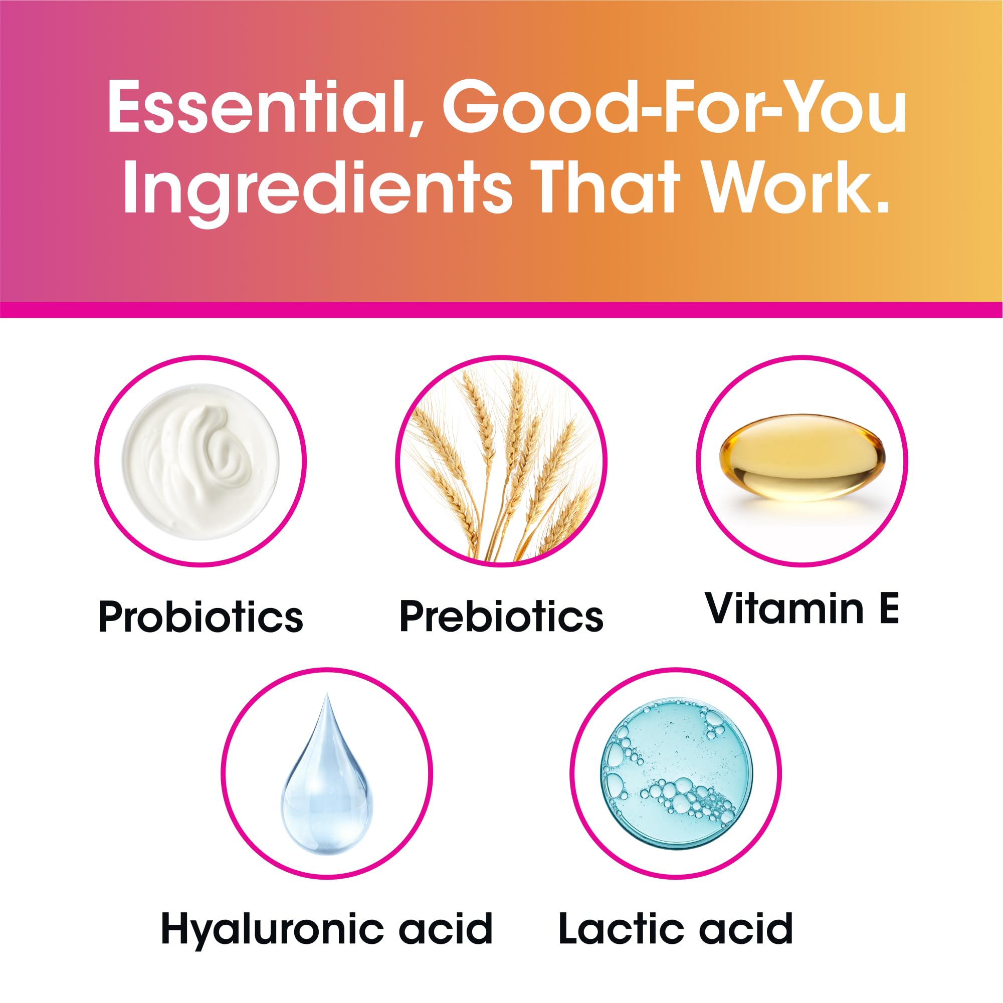 vH essentials fructo-oligosaccharides formula supports balanced vaginal health.