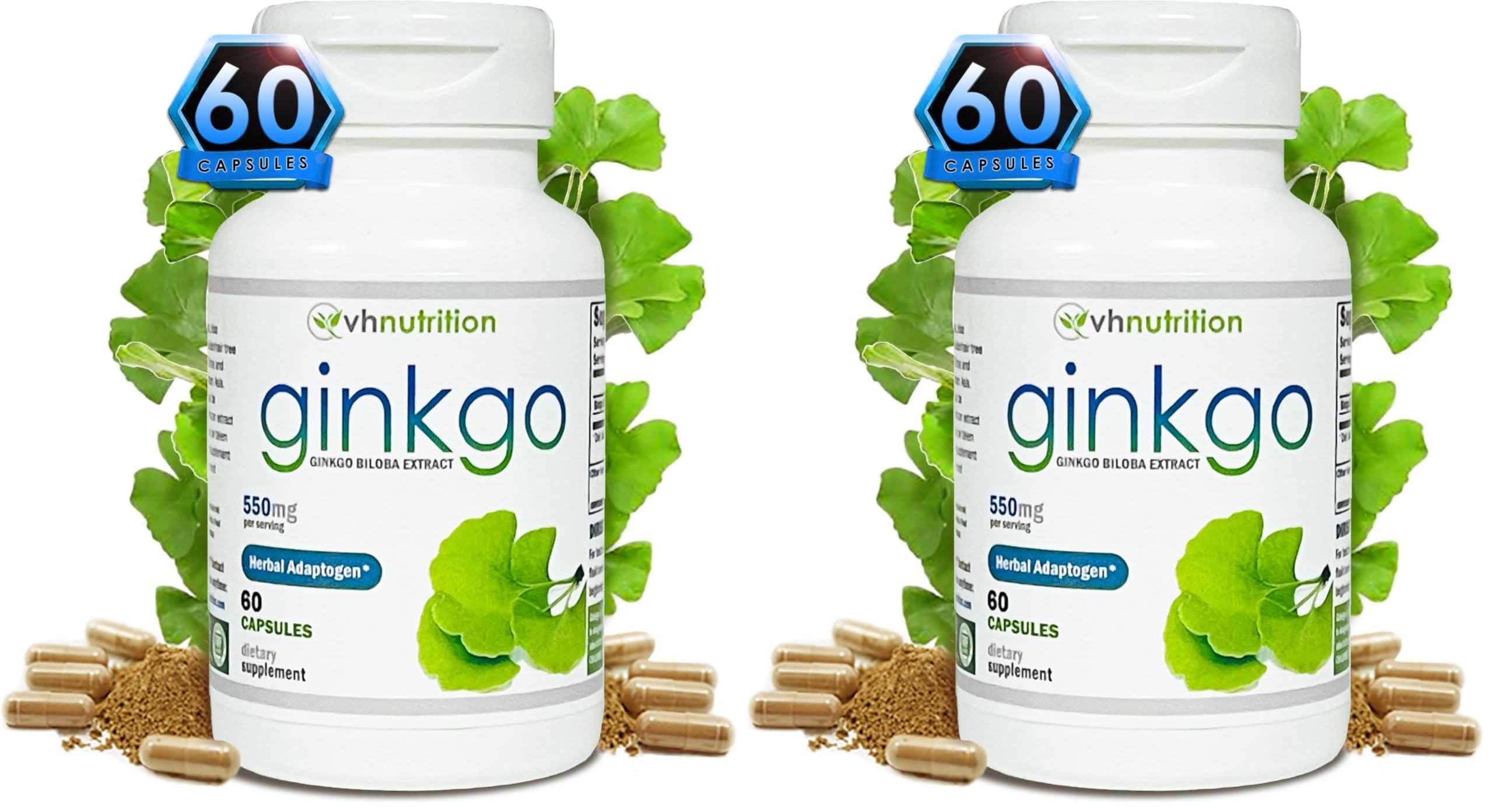 VH Nutrition Ginkgo Biloba 550mg bottle front view