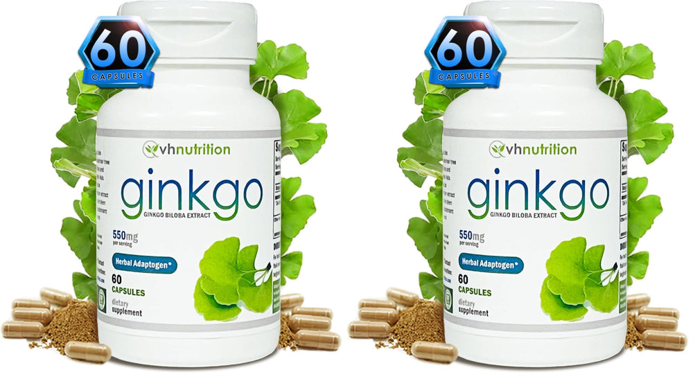 VH Nutrition Ginkgo Biloba 550mg bottle front view