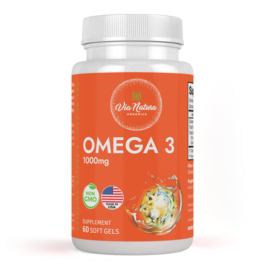 Via Natura Organics Omega 3 1000mg bottle