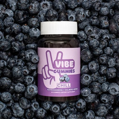 Close-up of Vibe Gummies label