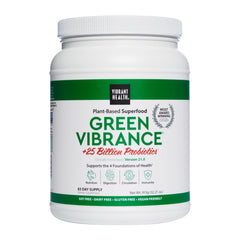Packaging front view of Vibrant Health Green Vibrance