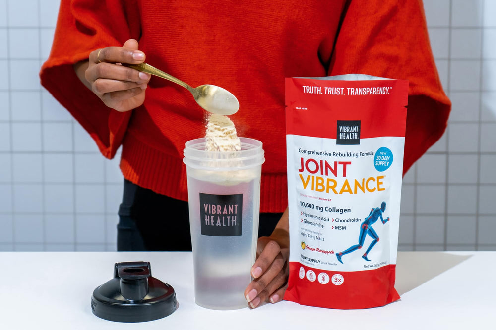 Packaging shot of Joint Vibrance bottle