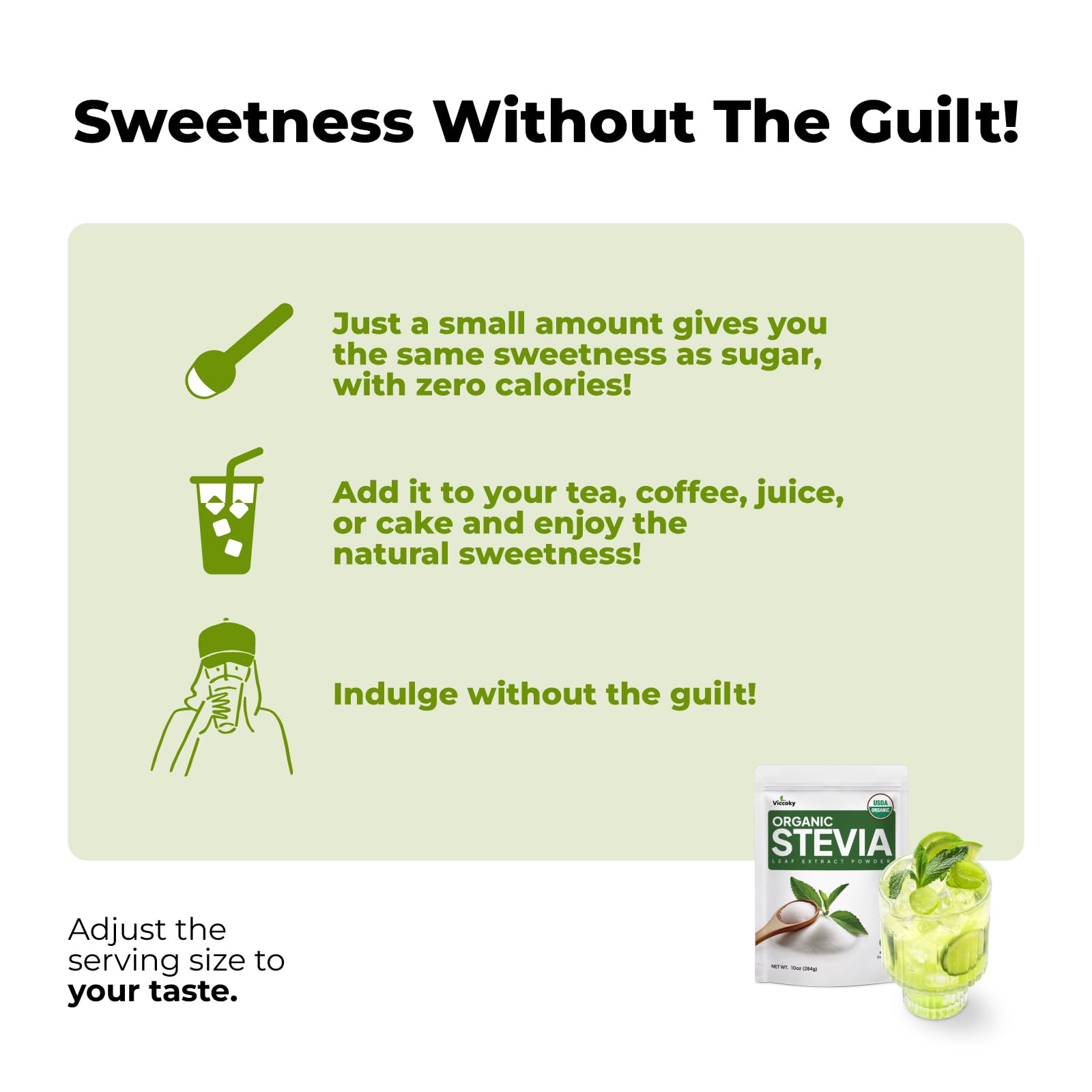Zero calories and sugar-free badges on packaging
