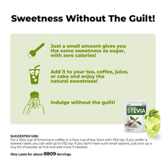 Measuring scoop of Viccoky organic stevia powder