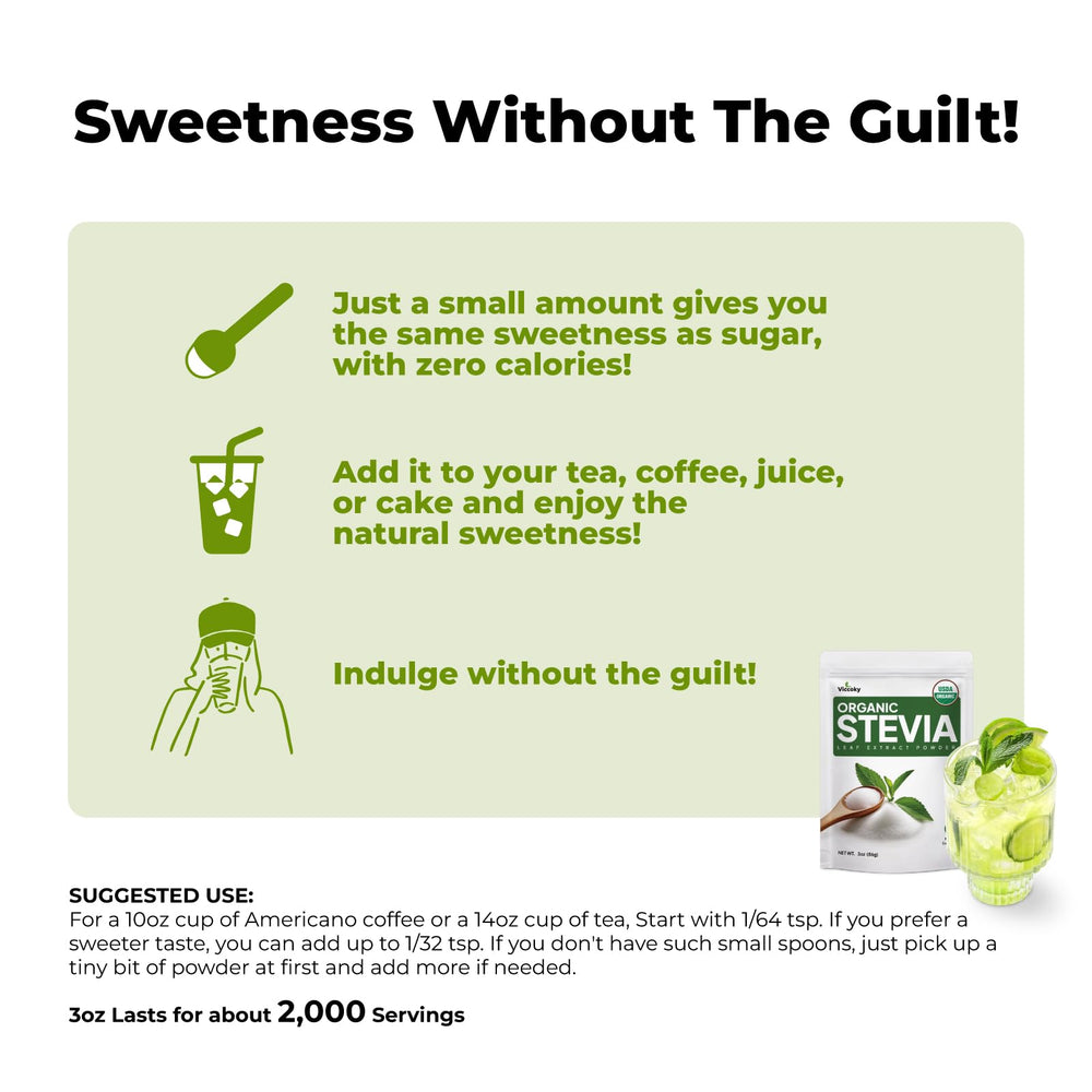 Stevia powder dissolving in coffee