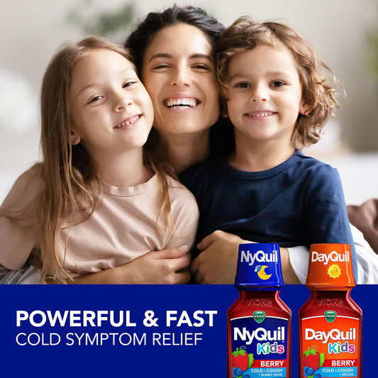 DayQuil Kids Berry box showing daytime relief for congestion and coughing