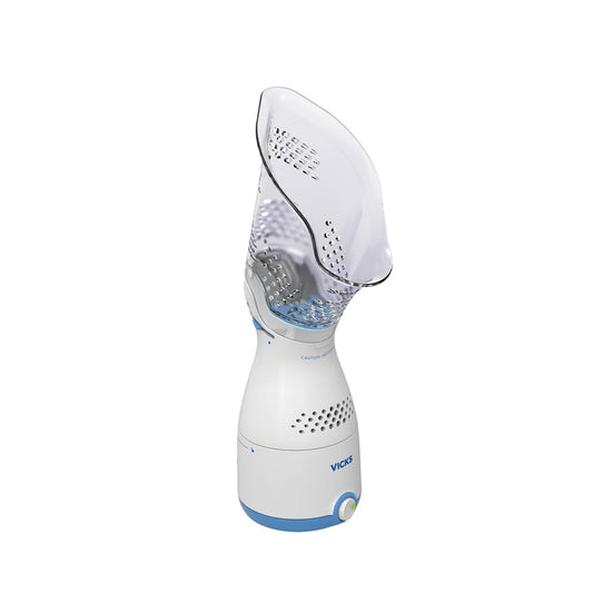 Vicks Sinus Inhaler steam action showing warm non-medicated relief