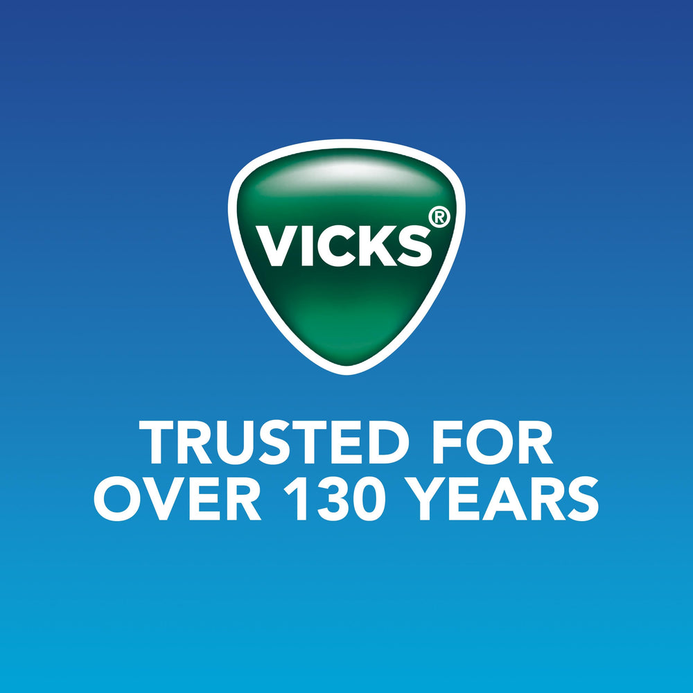 Vicks VapoInhaler suitable for daytime or nighttime use with refreshing vapors.