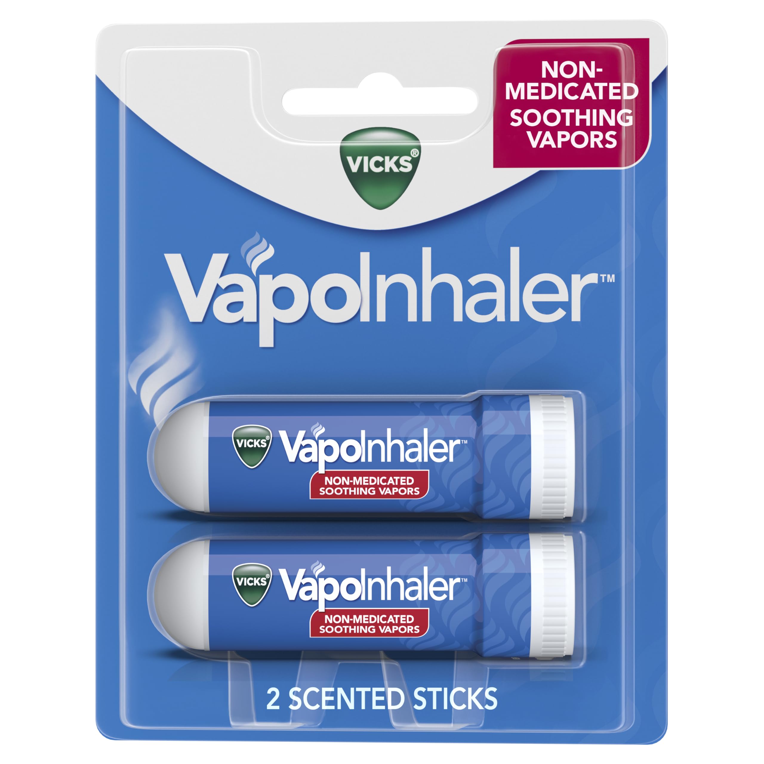 Vicks VapoInhaler pocket-sized inhaler for discreet on-the-go relief.