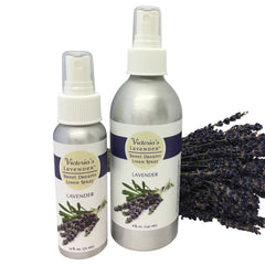 Made in USA packaging for Victoria's Lavender Aromatherapy Spray