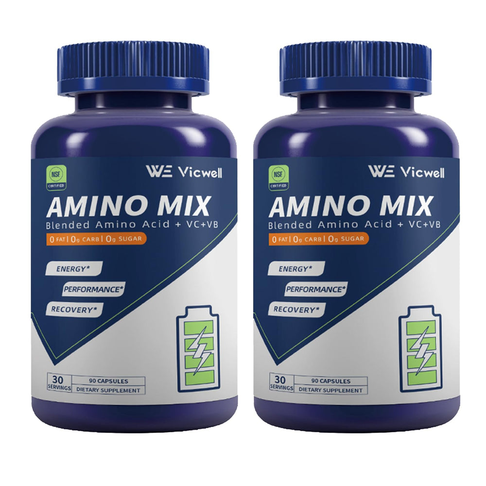 Vicwell Amino Acid bottle label close-up