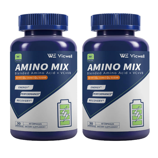 Vicwell Amino Acid bottle label close-up