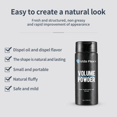Vida Flex+ hair powder delivers a non-greasy, residue-free feel during use.