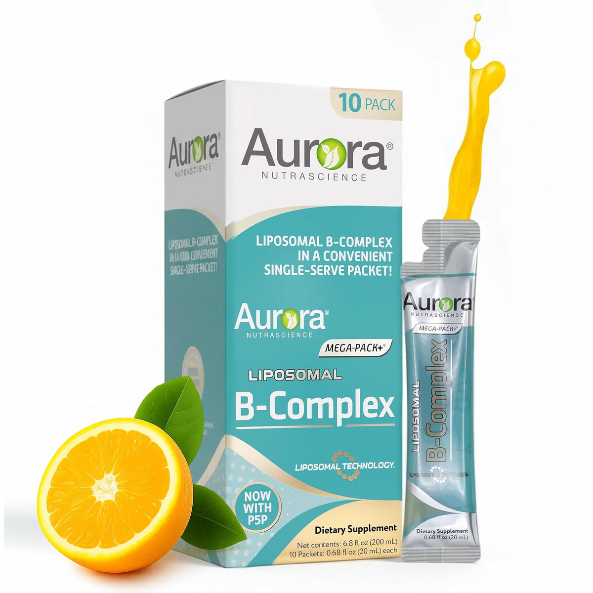 Vida Lifescience Aurora Nutrascience packaging with orange flavor