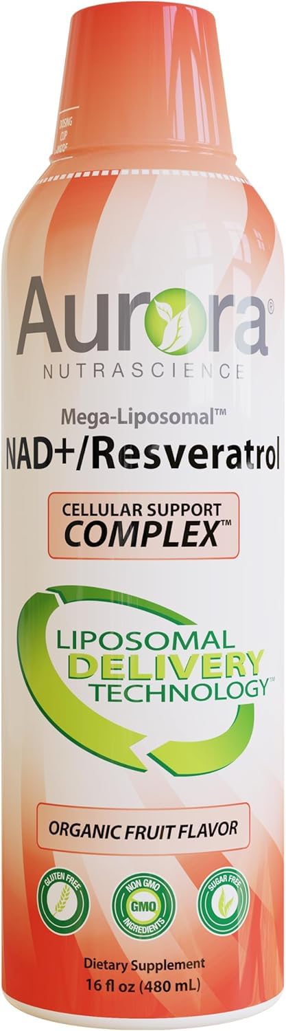 Vida Lifescience liposomal NAD+ liquid with Resveratrol bottle – front view