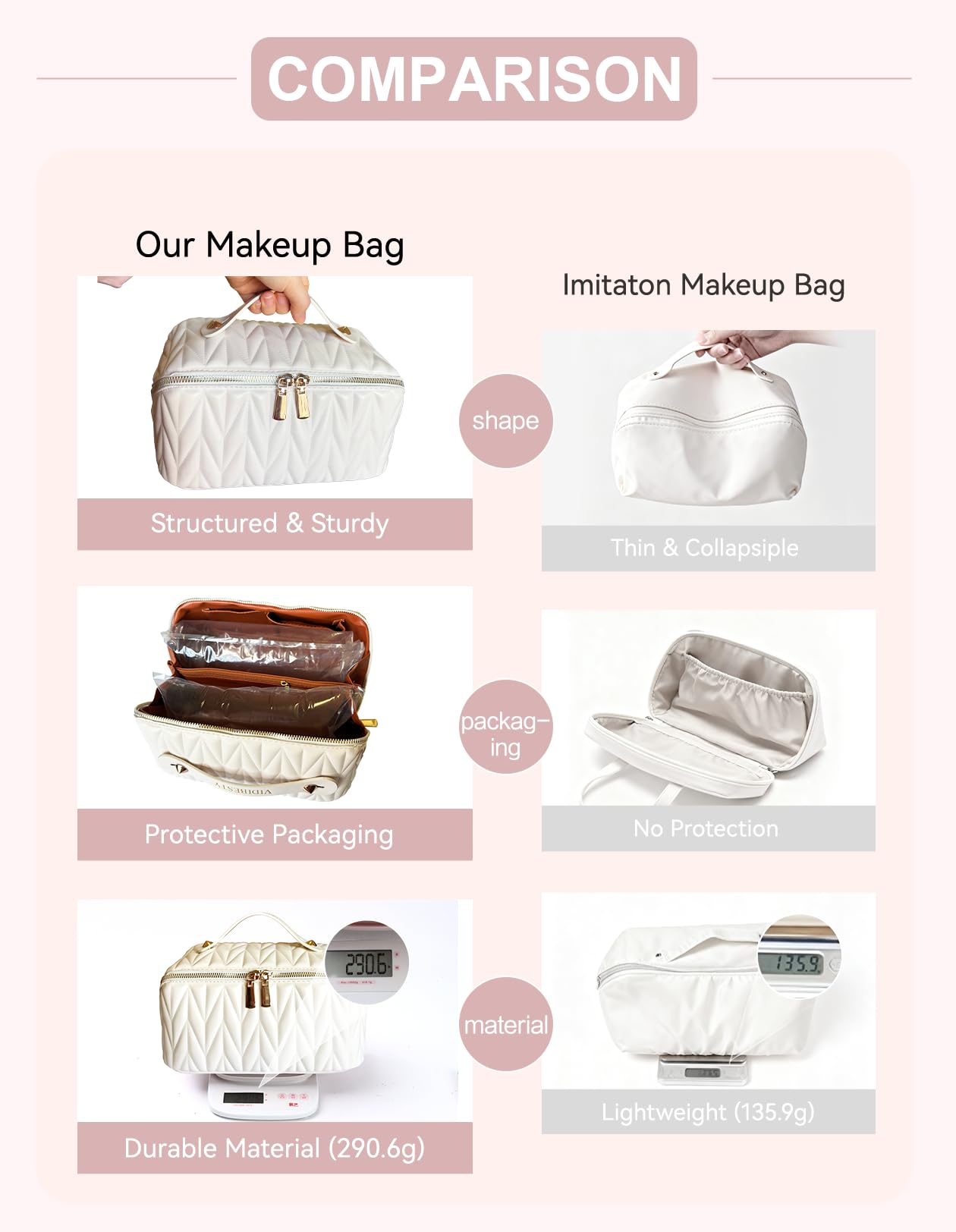 VIDIBESTY waterproof PU leather finish resists spills
