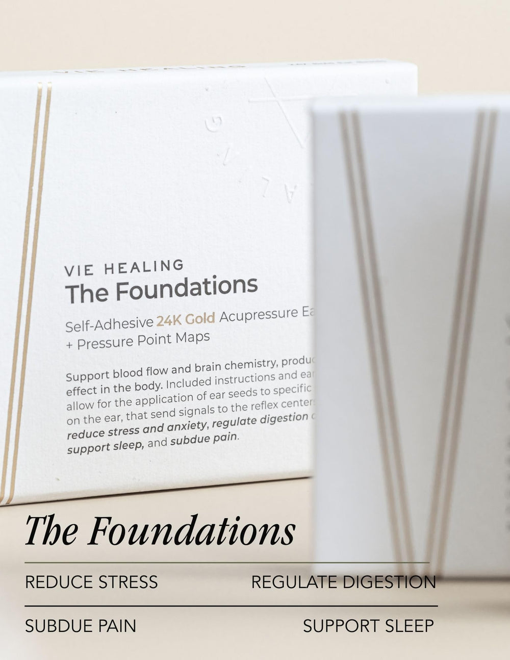 Vie Healing ear seeds kit packaging and contents