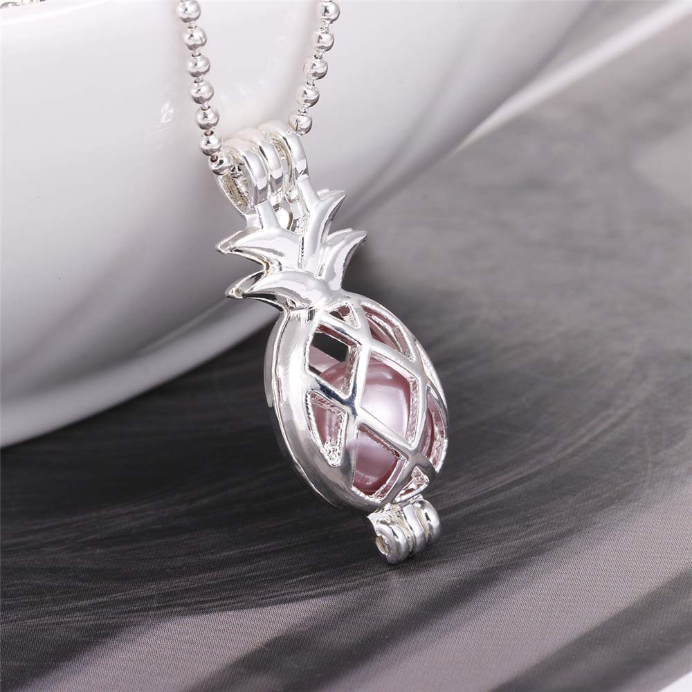 Vie jeune Silver Pearl Cage Locket Pendant – Diffuser Jewelry 2
