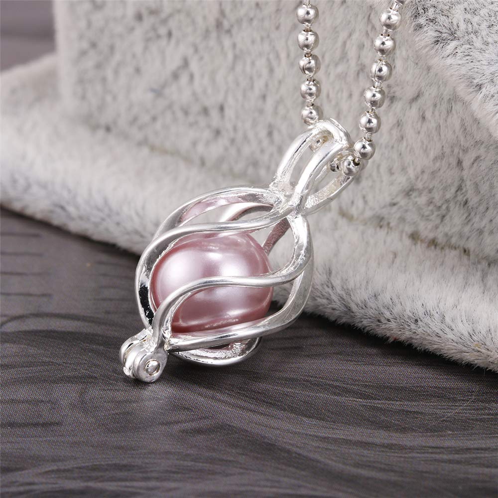 Vie jeune Silver Pearl Cage Locket Pendant – Diffuser Jewelry 3