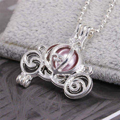 Vie jeune Silver Pearl Cage Locket Pendant – Diffuser Jewelry 5