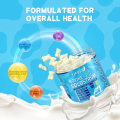 Colostrum gummies with probiotic blend for gut health