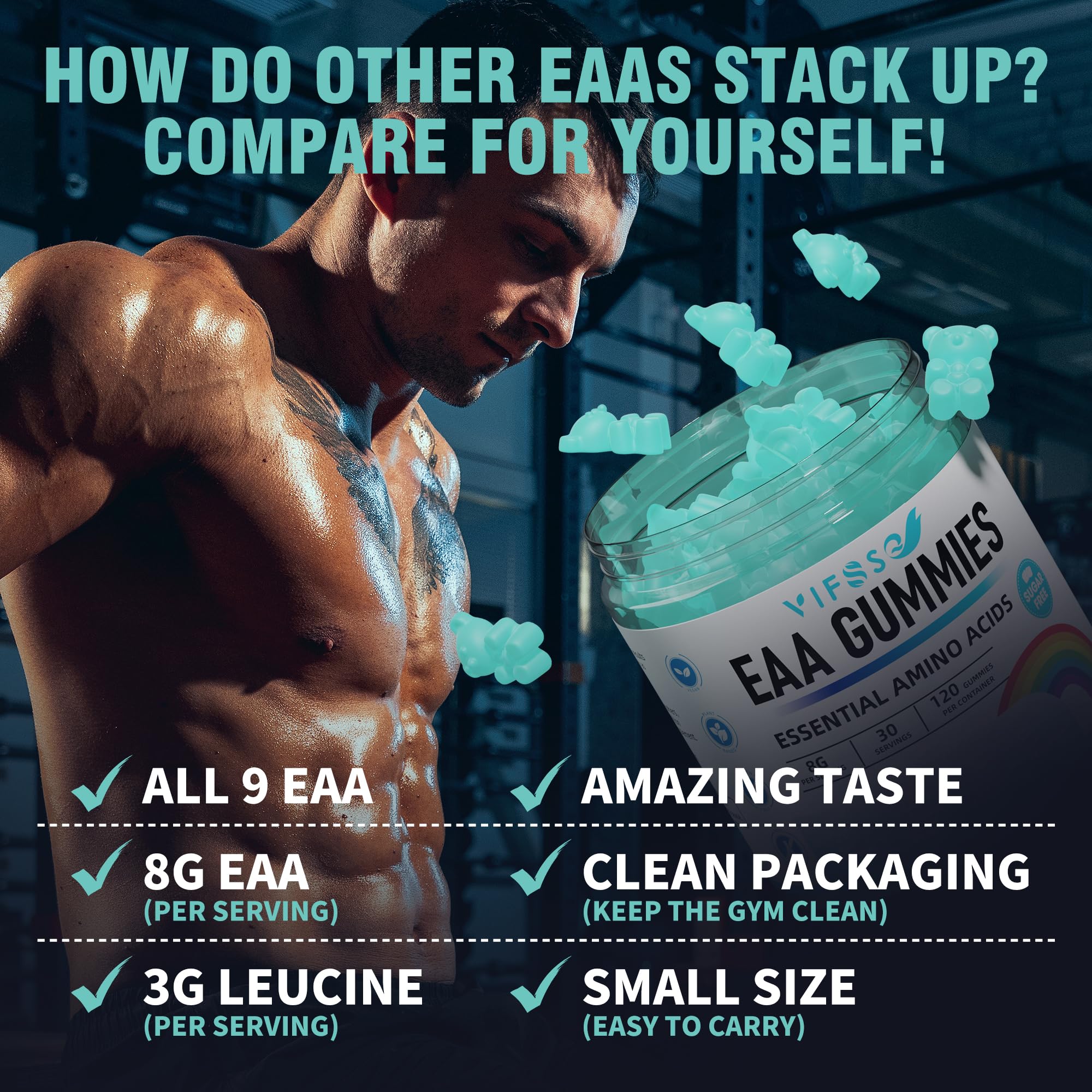 Essential amino acids and BCAA blend (8000 mg per serving)