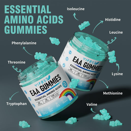 VIFSSG EAA Gummies Blue Raspberry serving size and nutrition