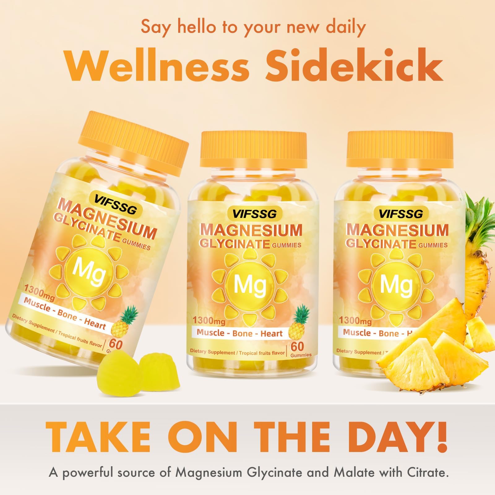 Sugar-free vegan mango-flavored gummies