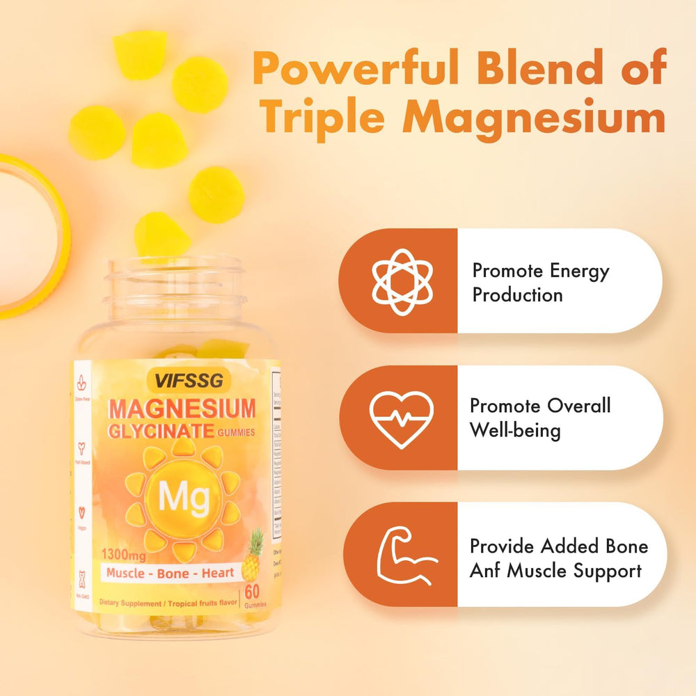 Nutrition facts panel showing magnesium per gummy