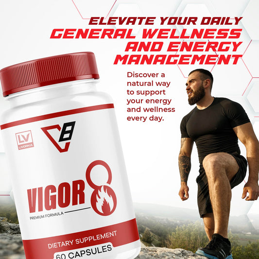 Vigor 8 Pills for Men label close-up