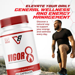 Vigor 8 Pills for Men label close-up